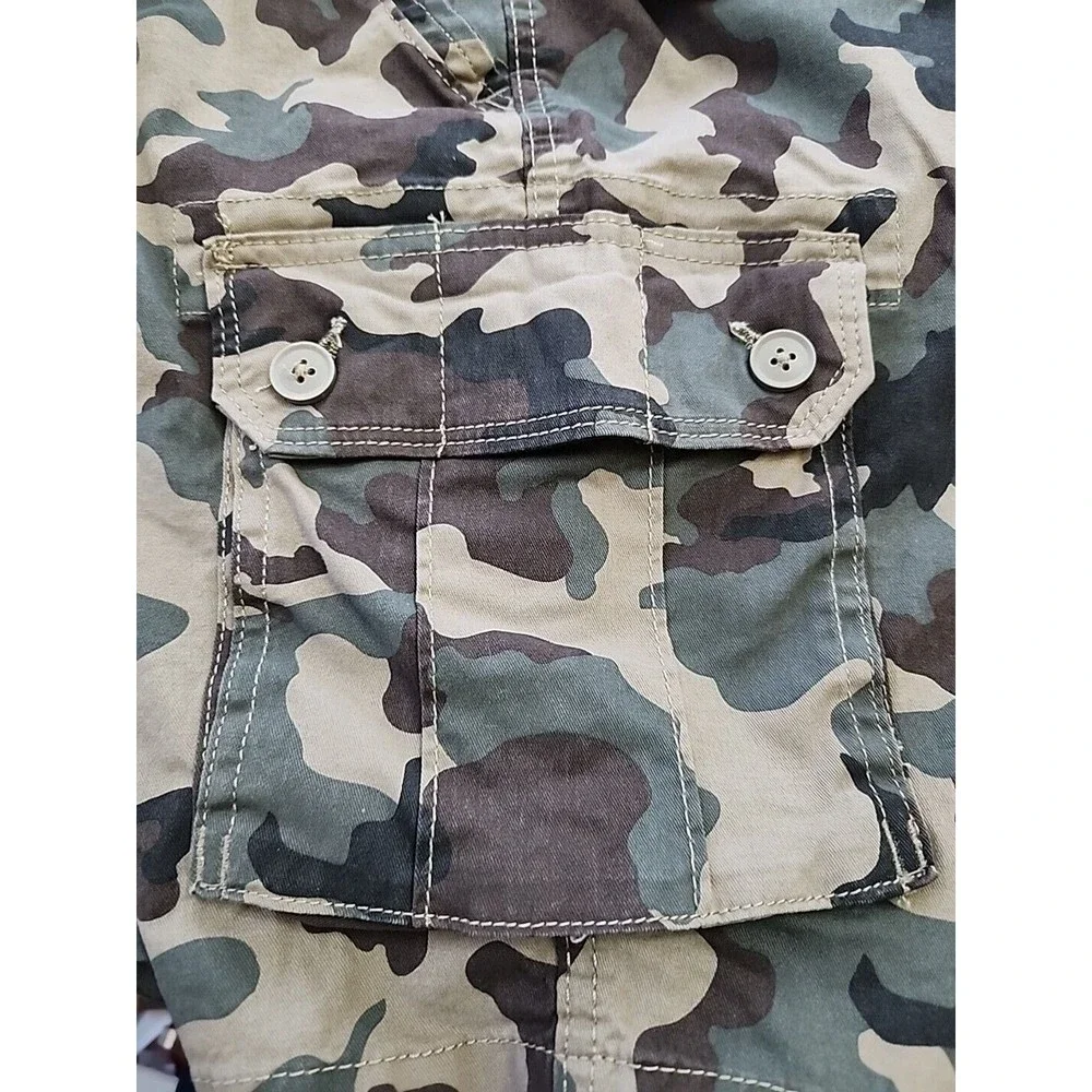 Sonoma Everyday Cargo Chino Shorts Mens 29 Camo Cotton Stretch NEW_7